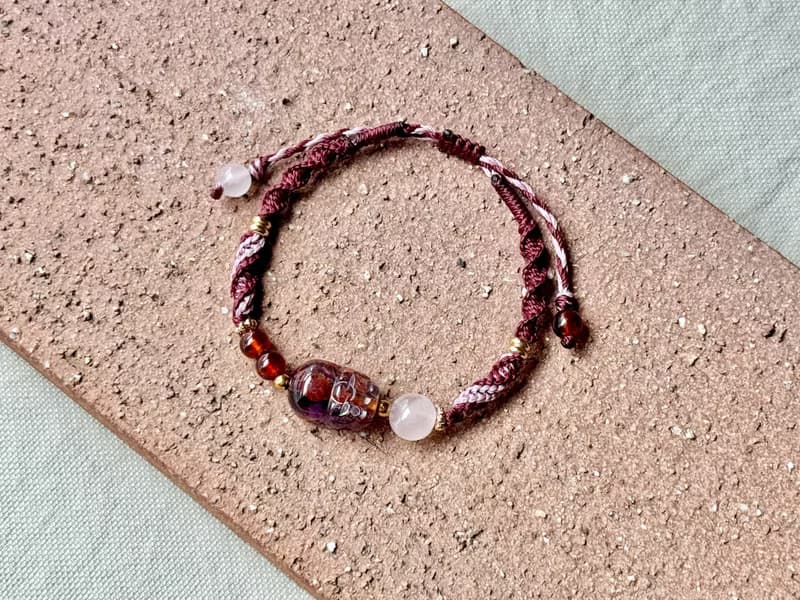 霞雲 / 紫幽靈 貔貅 編繩 手鍊