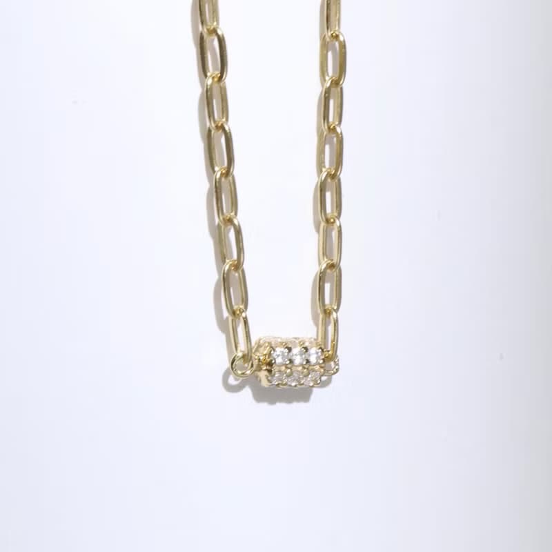 【聖誕禮盒】Galaxy。滾輪鑲鑽項鍊 贈限定包裝