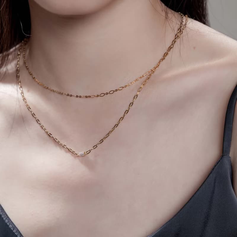 【聖誕禮盒】Galaxy。滾輪鑲鑽項鍊 贈限定包裝