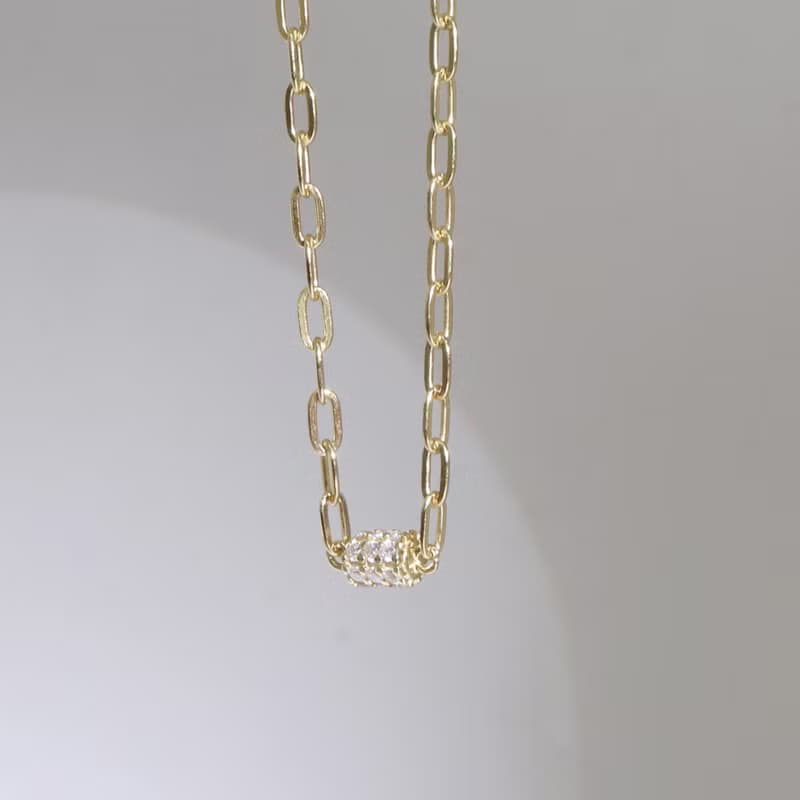 【聖誕禮盒】Galaxy。滾輪鑲鑽項鍊 贈限定包裝