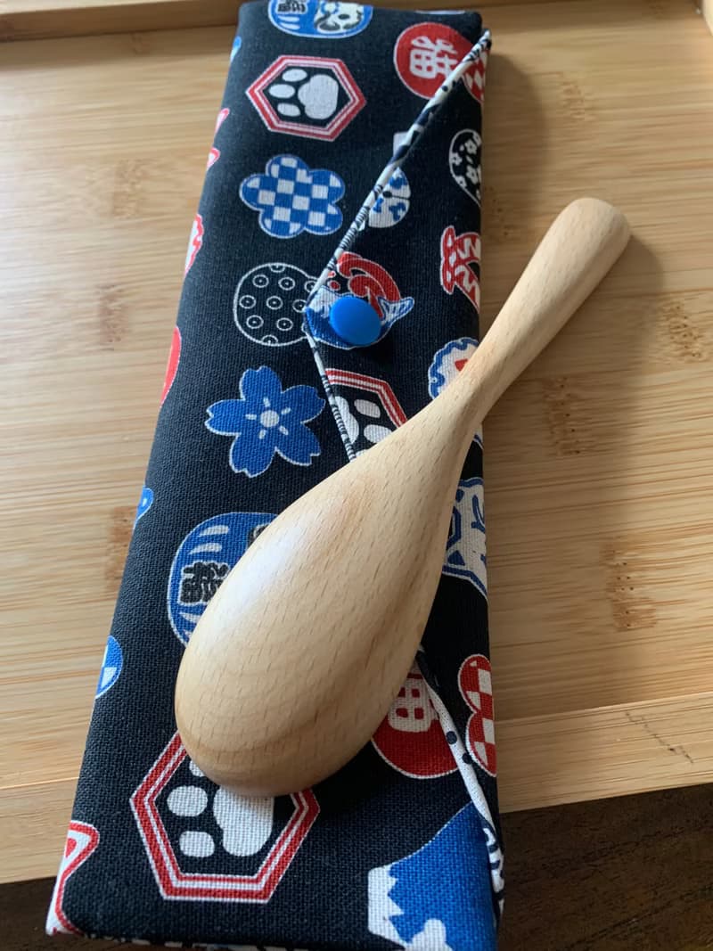 文青風環保純棉筷袋  日本福神 酷帥黑 日本 潮物 收納 手作餐具