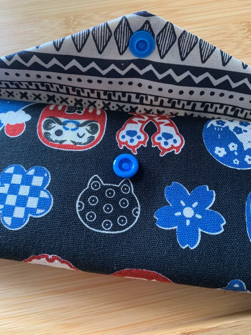 文青風環保純棉筷袋  日本福神 酷帥黑 日本 潮物 收納 手作餐具