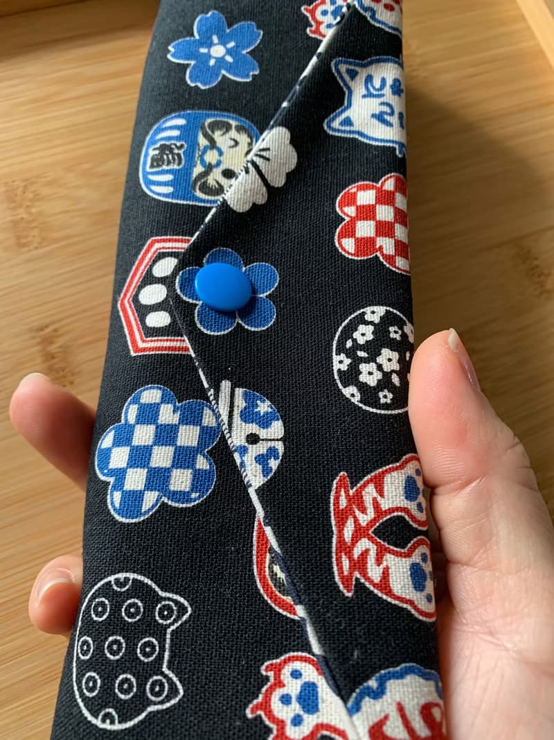 文青風環保純棉筷袋  日本福神 酷帥黑 日本 潮物 收納 手作餐具