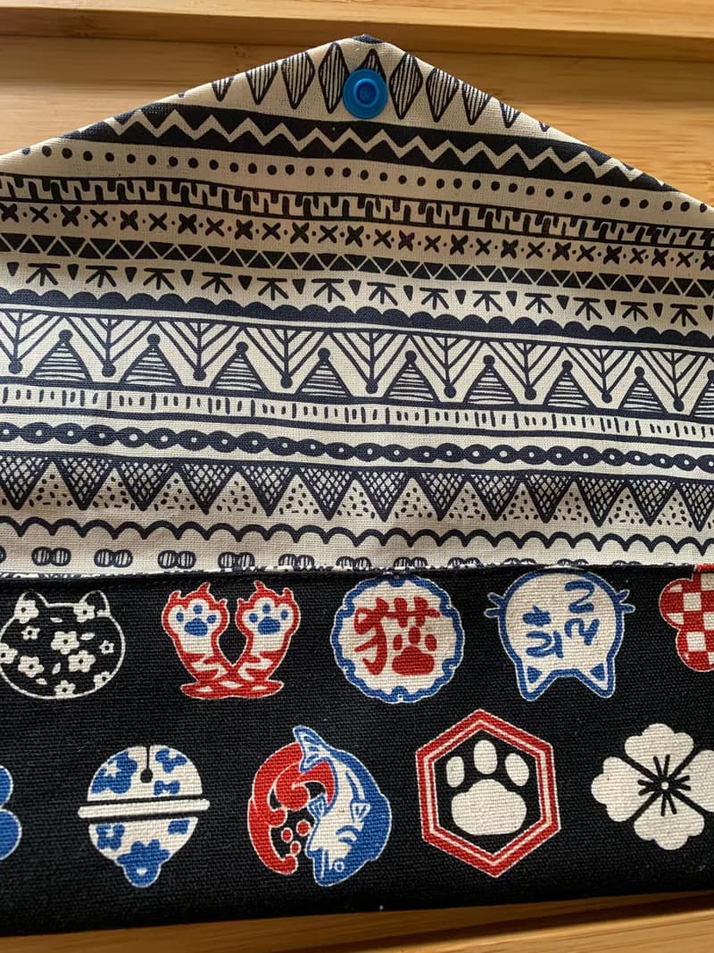 文青風環保純棉筷袋  日本福神 酷帥黑 日本 潮物 收納 手作餐具