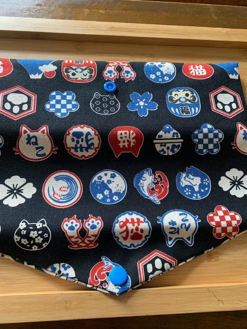 文青風環保純棉筷袋  日本福神 酷帥黑 日本 潮物 收納 手作餐具