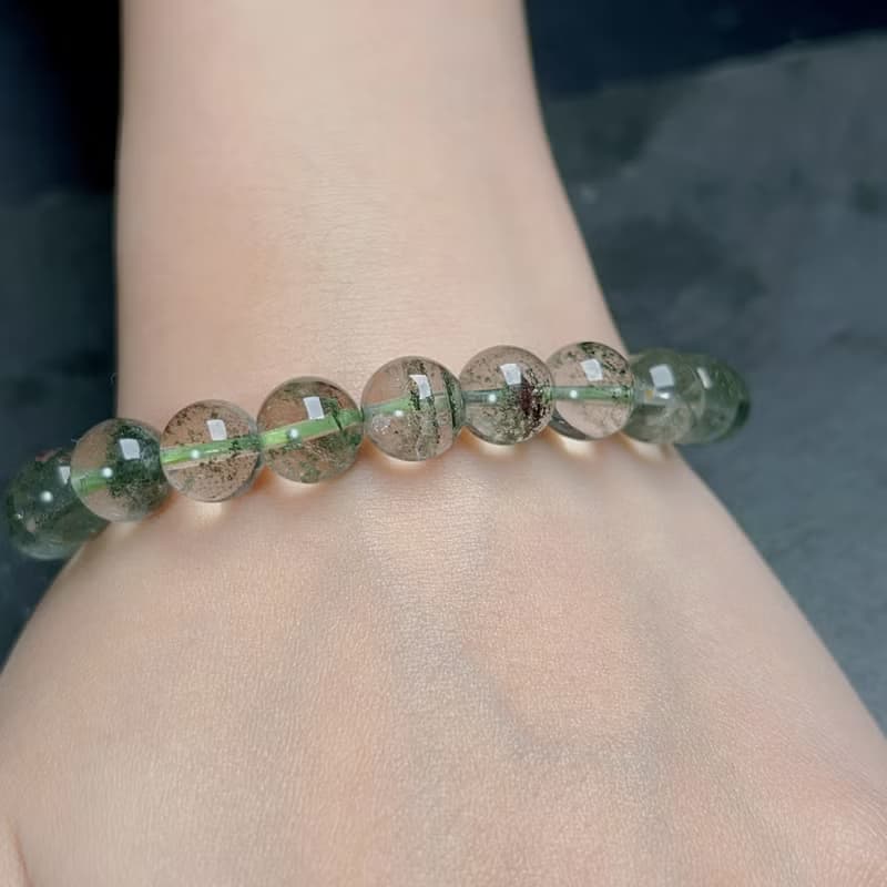 天然綠幽靈水晶手珠手鍊 | 天然水晶 | 送禮