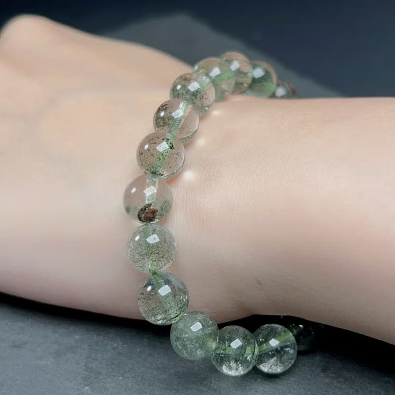 天然綠幽靈水晶手珠手鍊 | 天然水晶 | 送禮