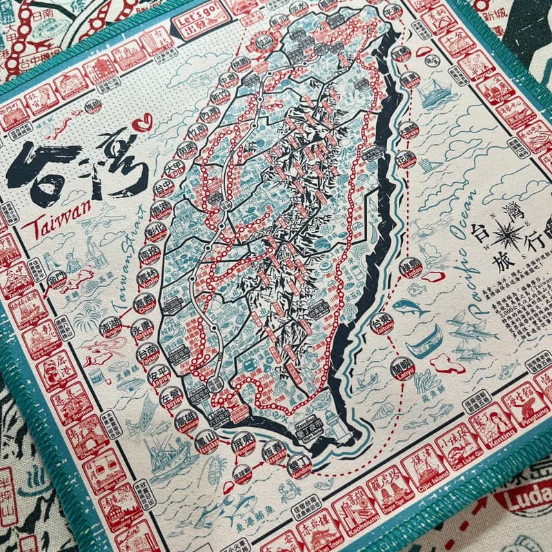 三色環島遊戲布地圖