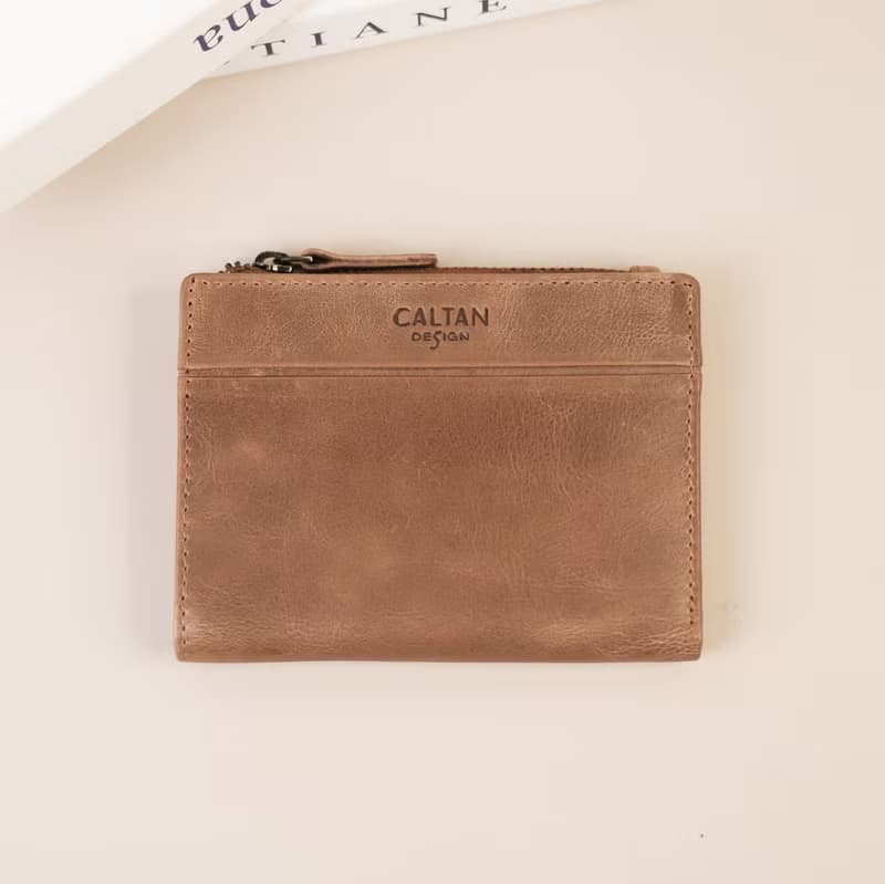 【24hr快速出貨】簡約真皮扣式拉鍊短夾-075160 四色 短夾 零錢包