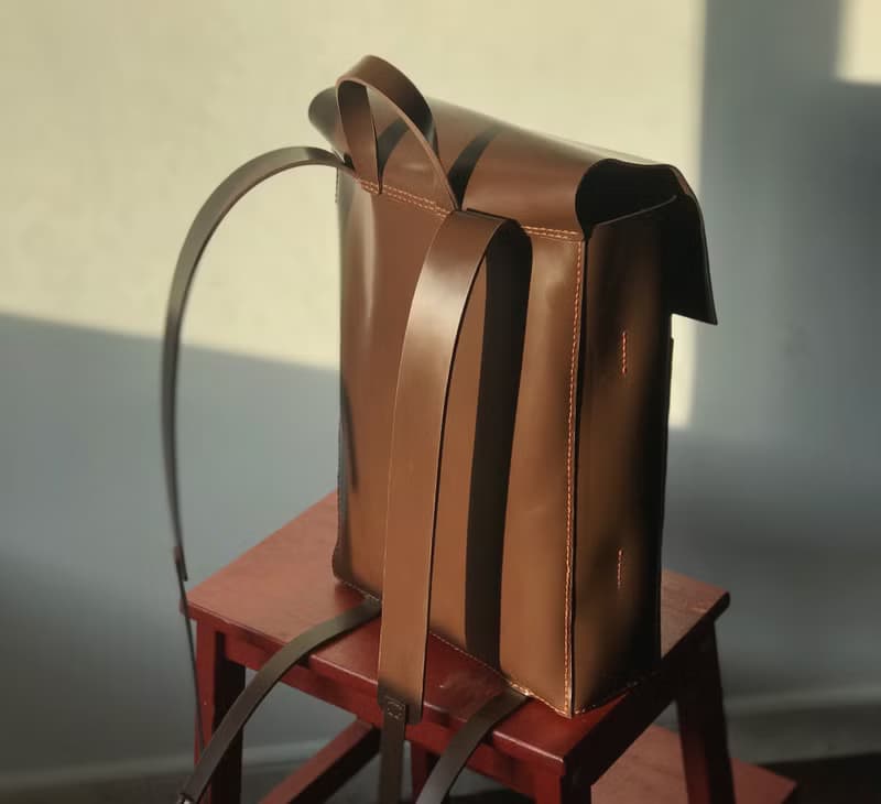 Zemoneni 全手作 朱古力後背包 電腦包 工作背包 棕色 香港設計