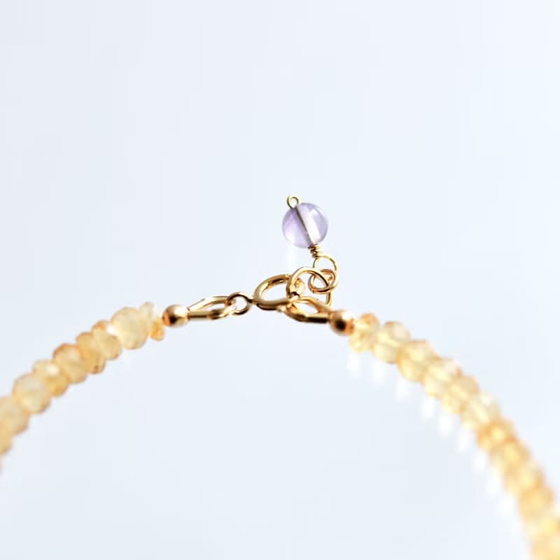 14KGF シトリンのブレスレット　11月の誕生石　友愛と希望 繁栄と富 幸運の石 citrine　bracelet