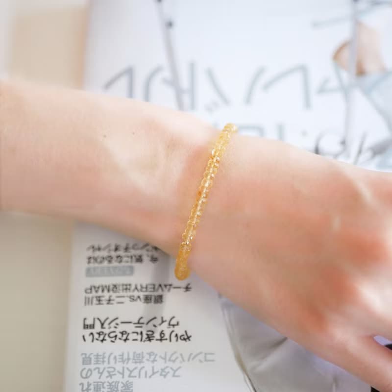14KGF シトリンのブレスレット　11月の誕生石　友愛と希望 繁栄と富 幸運の石 citrine　bracelet
