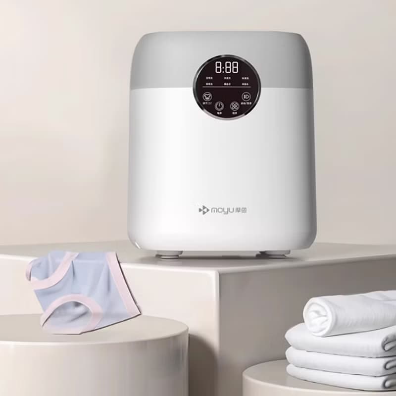 摩魚 DW180MHG簡約灰洗衣機小型洗衣機波輪洗衣機脫水烘幹一體機