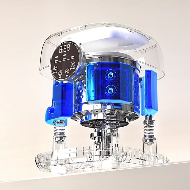 摩魚 DW180MHG簡約灰洗衣機小型洗衣機波輪洗衣機脫水烘幹一體機