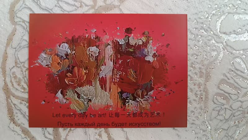 Set of 3 - Unique author small calendar with artist's wishes - special gift
