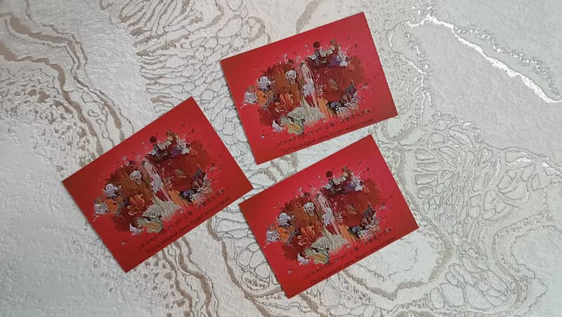 Set of 3 - Unique author small calendar with artist's wishes - special gift