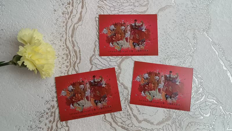 Set of 3 - Unique author small calendar with artist's wishes - special gift