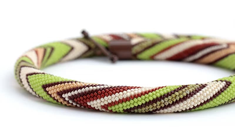 Handmade Seedbead Necklace Knitted Necklace Bead Crochet Jewelry Gift For Wife