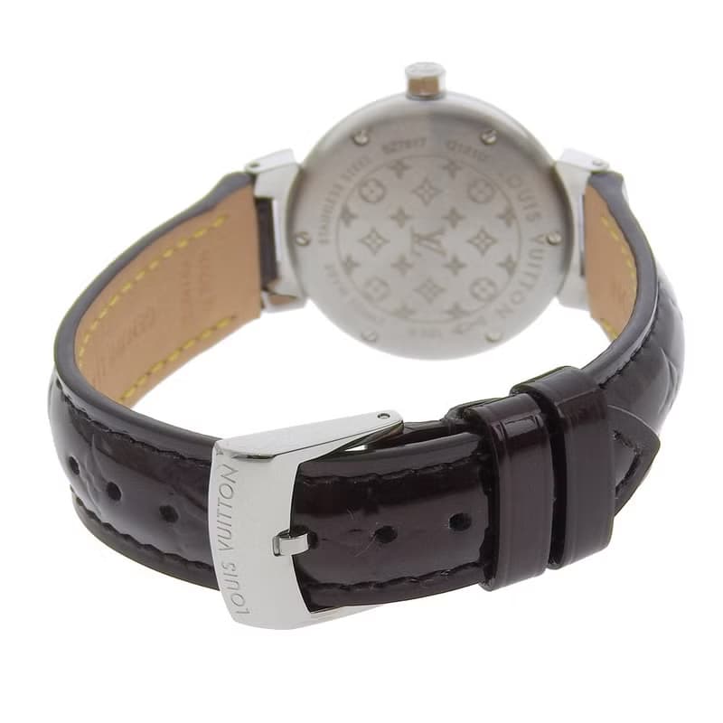 【日本直送】ルイ・ヴィトン LOUIS VUITTON タンブール 時計 ディスクディアモン アマラント Q121U ダイヤモンド クオーツ レディース【中古】