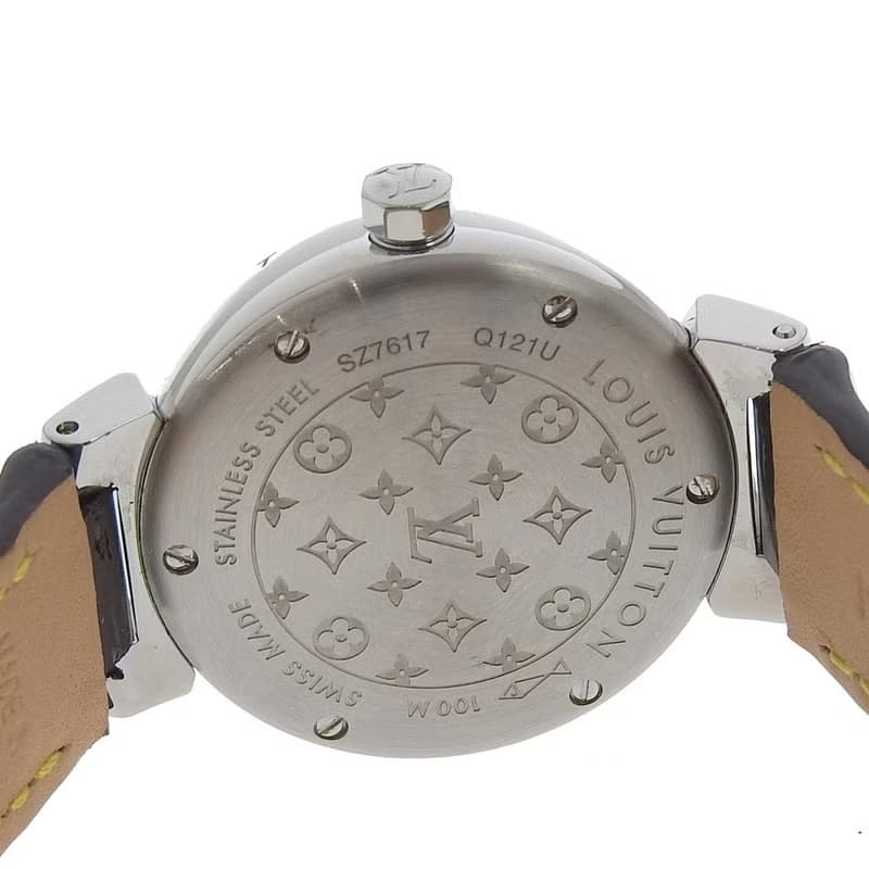 【日本直送】ルイ・ヴィトン LOUIS VUITTON タンブール 時計 ディスクディアモン アマラント Q121U ダイヤモンド クオーツ レディース【中古】