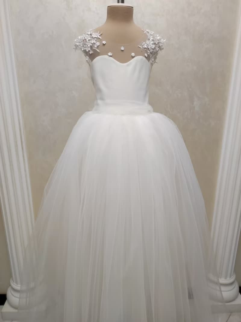 用於婚禮 生日 音樂會和其他慶祝活動的緞面花童禮服