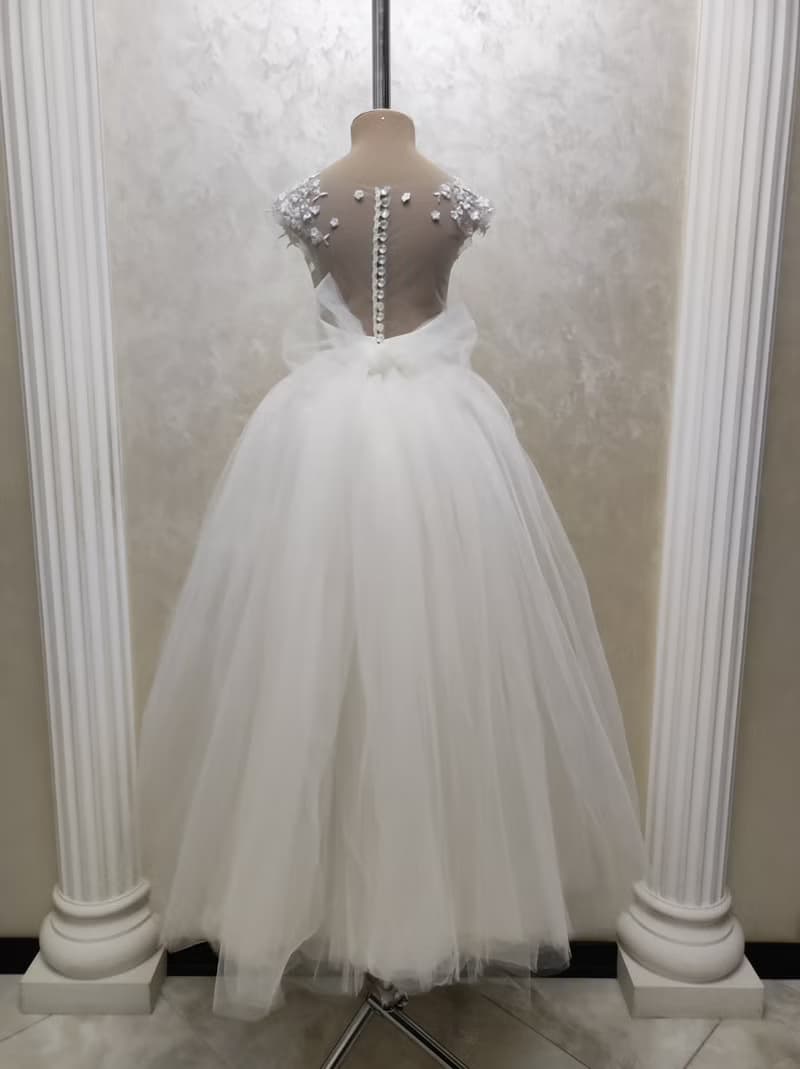 用於婚禮 生日 音樂會和其他慶祝活動的緞面花童禮服