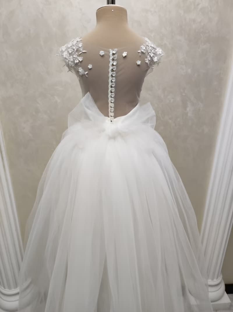 用於婚禮 生日 音樂會和其他慶祝活動的緞面花童禮服