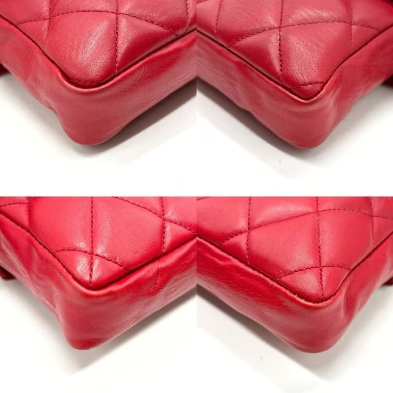 絕版稀有品中古二手Chanel紅色腰帶單肩腋下小包側揹背手袋