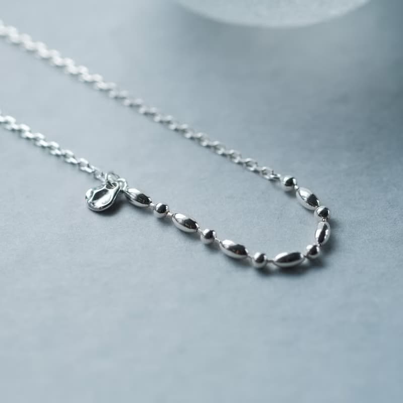 ミックス チェーン ネックレス シルバー925