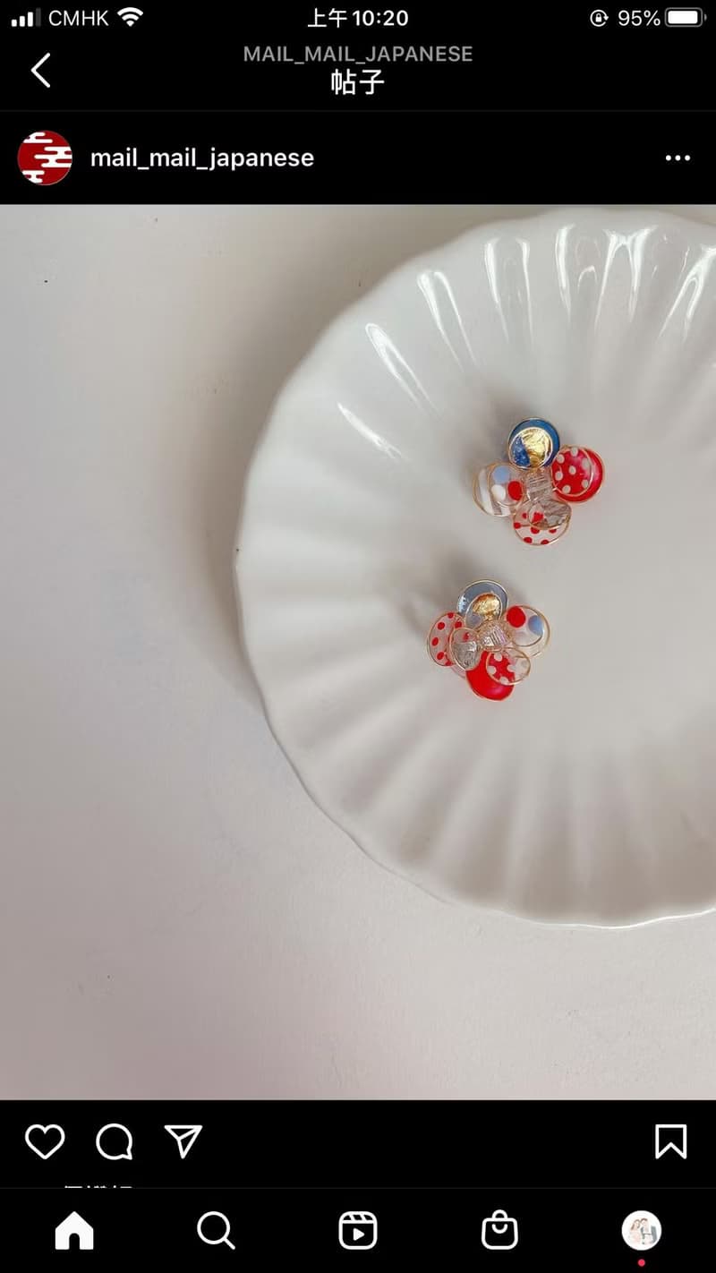 小銅線花、耳環、耳夾