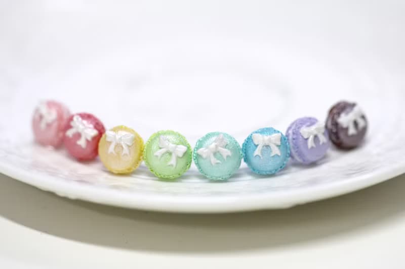 袖珍珠光馬卡龍耳環套組 Miniature Pearl Macaron Earring Set