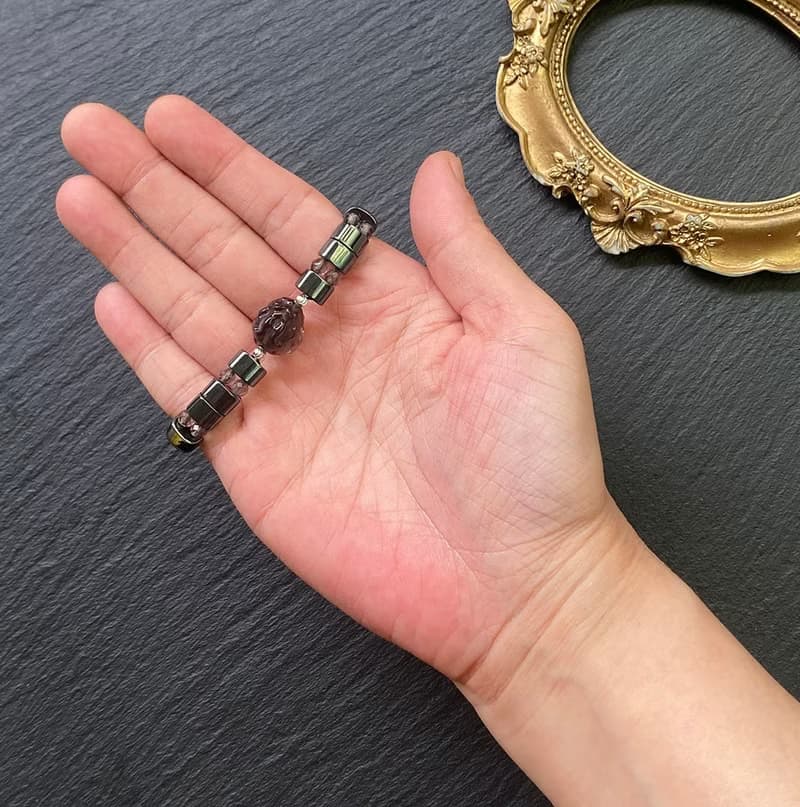 招財開運-黑膽石x鑽石切面冰曜石x冰曜石龍龜925純銀手排 手鍊