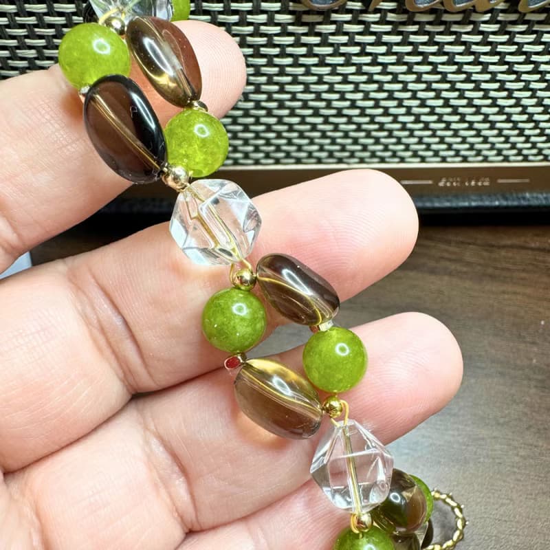 【青堤烏龍】茶晶 橄欖石 白水晶 水晶手鏈 手鍊 訂製