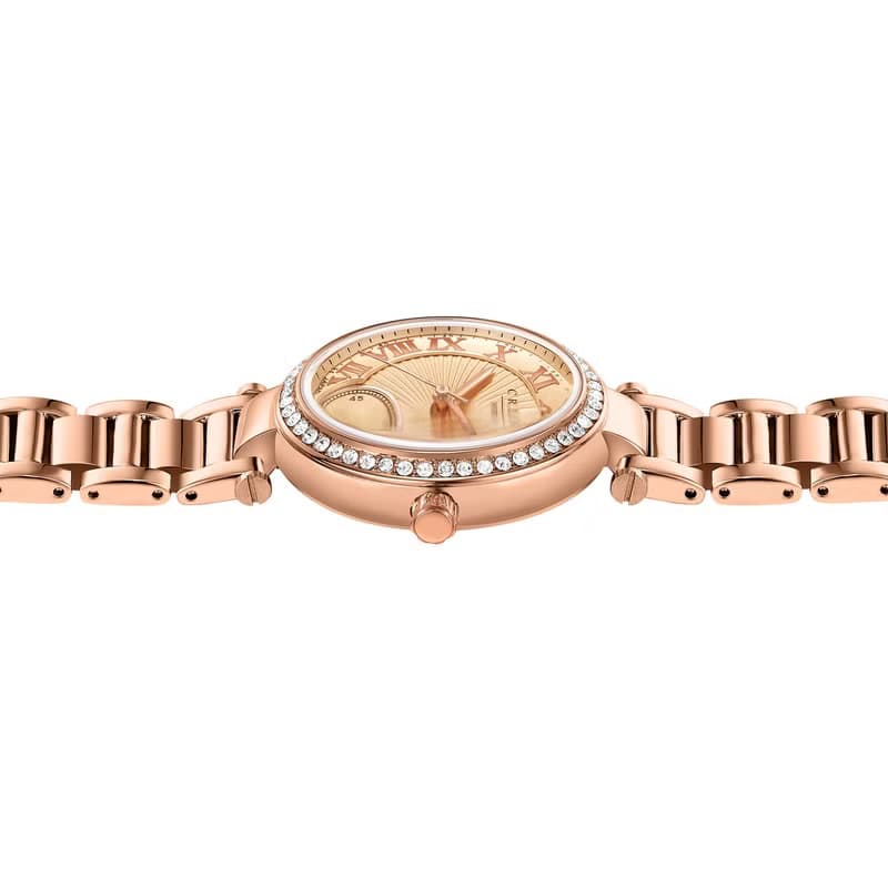 簡約鋯石金屬石英手錶