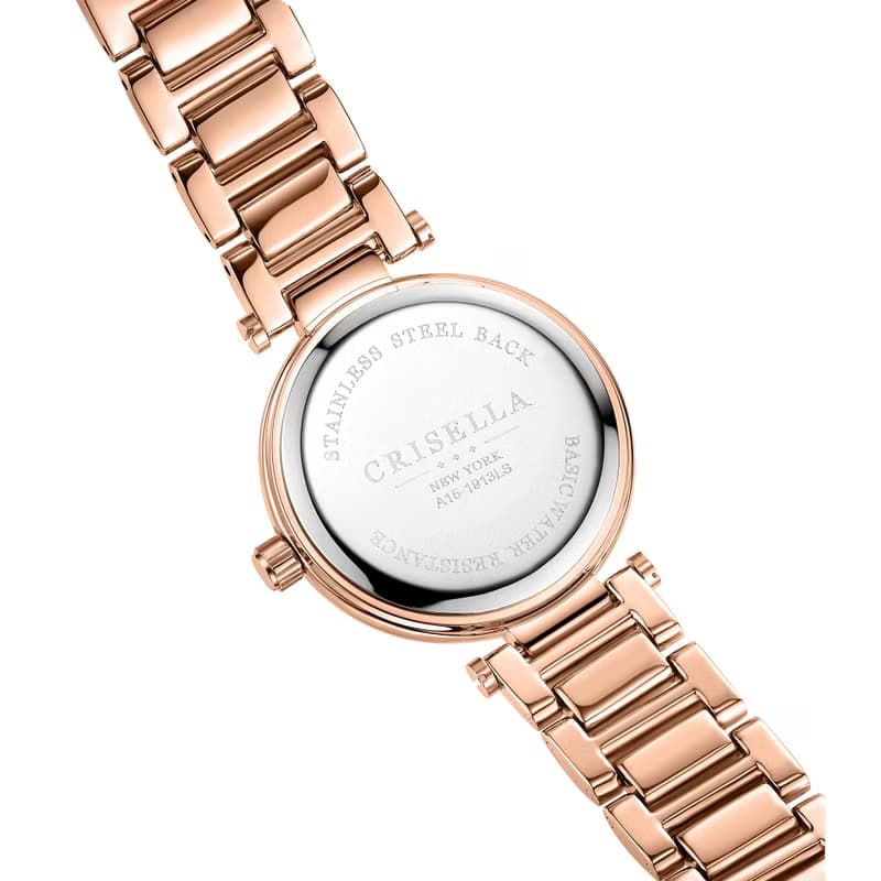 簡約鋯石金屬石英手錶