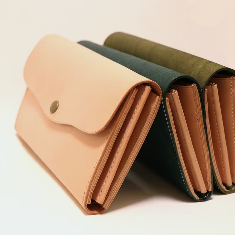 【生日禮物】翻蓋長夾手拿包 l 歐洲A級法蘭斯原皮 l 手工縫製