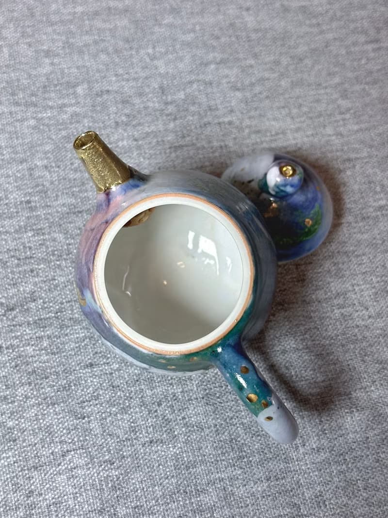 余華宇老師新作-白瓷山水志野龍蛋壺-容量約200ml