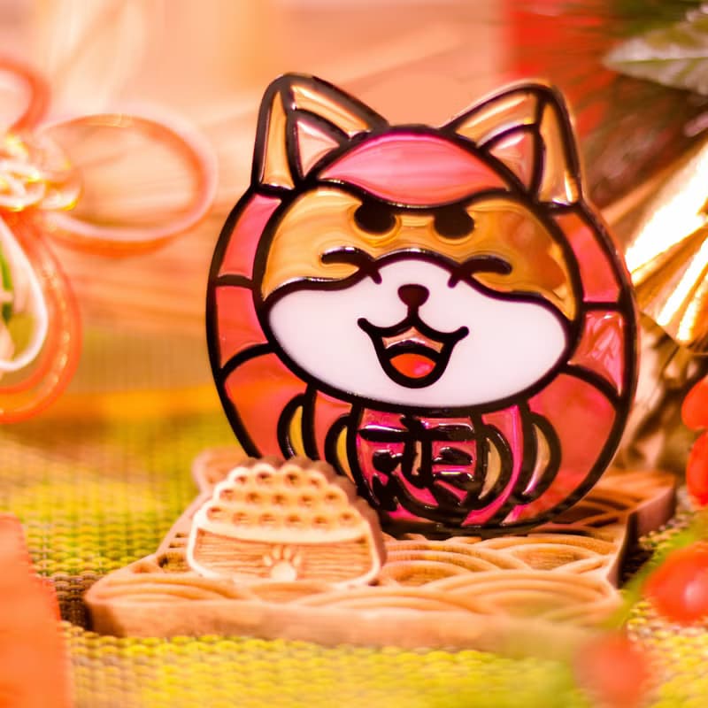 動物達摩 (柴犬) 座台式 l 蛇年 福貼 揮春 春聯 招財 招財貓