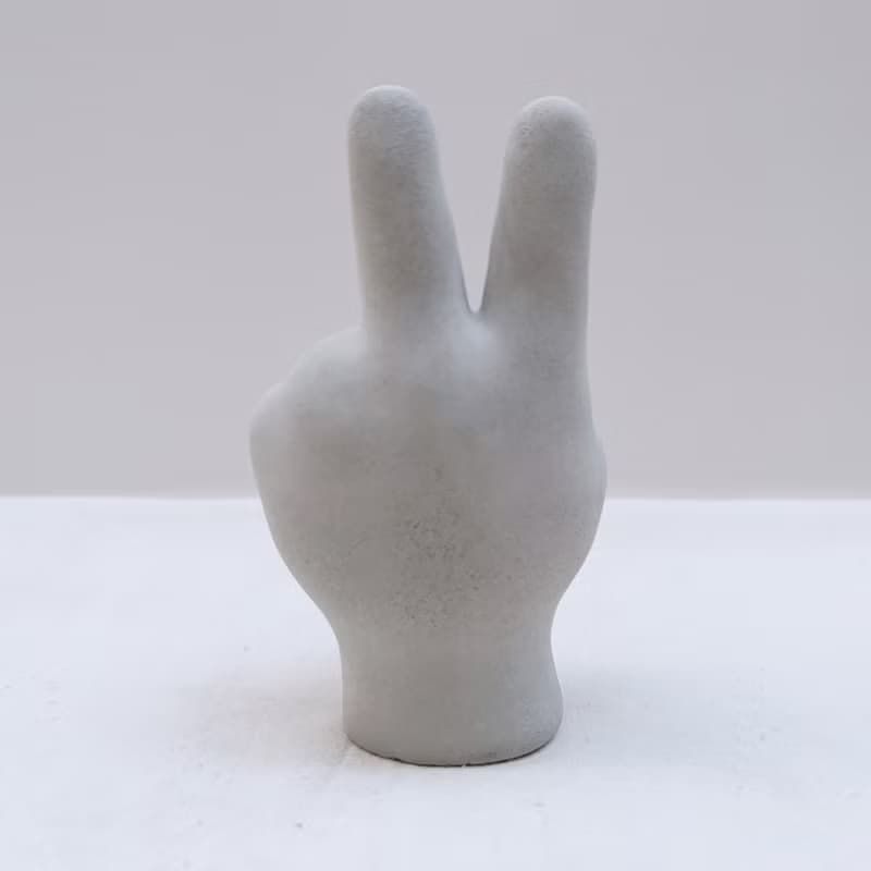 【快速出貨】小手 比耶 水泥擴香石 戒指座 交換禮物