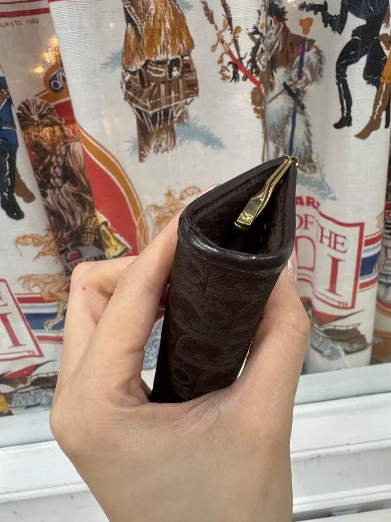 中古正品 Christian Dior 迪奧老花零錢包 散紙包 首飾收納包