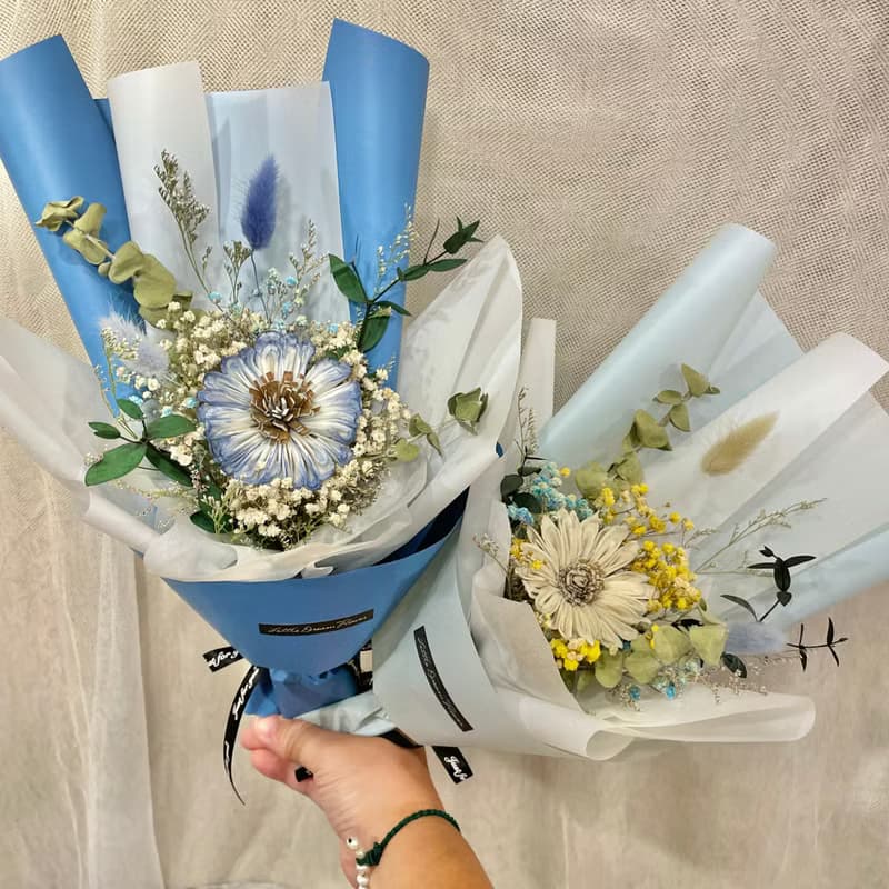 | 小夢境花藝 | 索拉太陽花 乾燥小花束 見面禮物 交換禮物