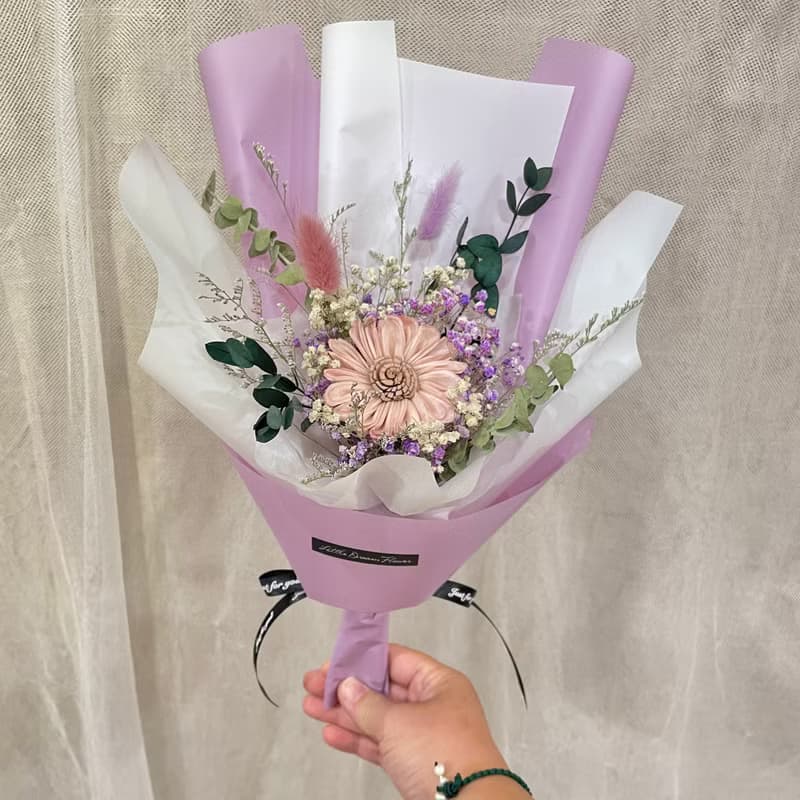 | 小夢境花藝 | 索拉太陽花 乾燥小花束 見面禮物 交換禮物