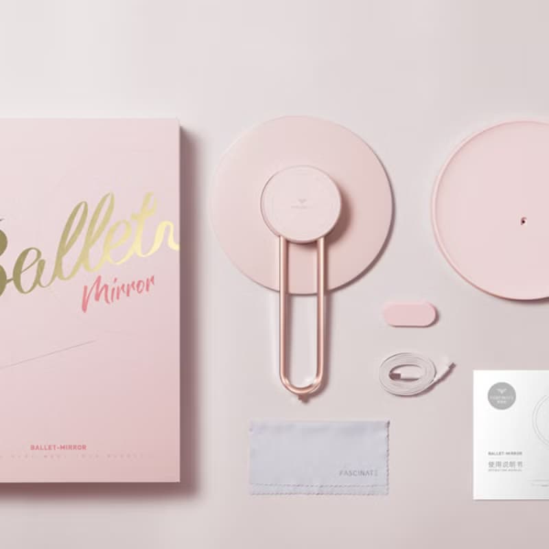 【免運特惠】化妝鏡禮盒台式led燈桌面鏡子女友禮物/斐色耐