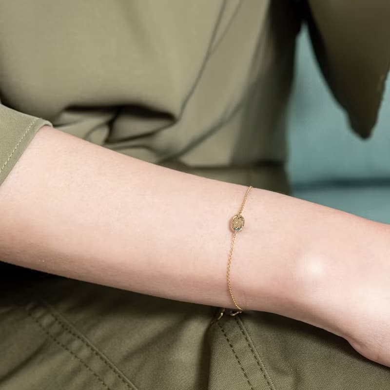 京華鑽石 10K黃 迪士尼公主系列 阿拉丁茉莉公主寶石手鍊