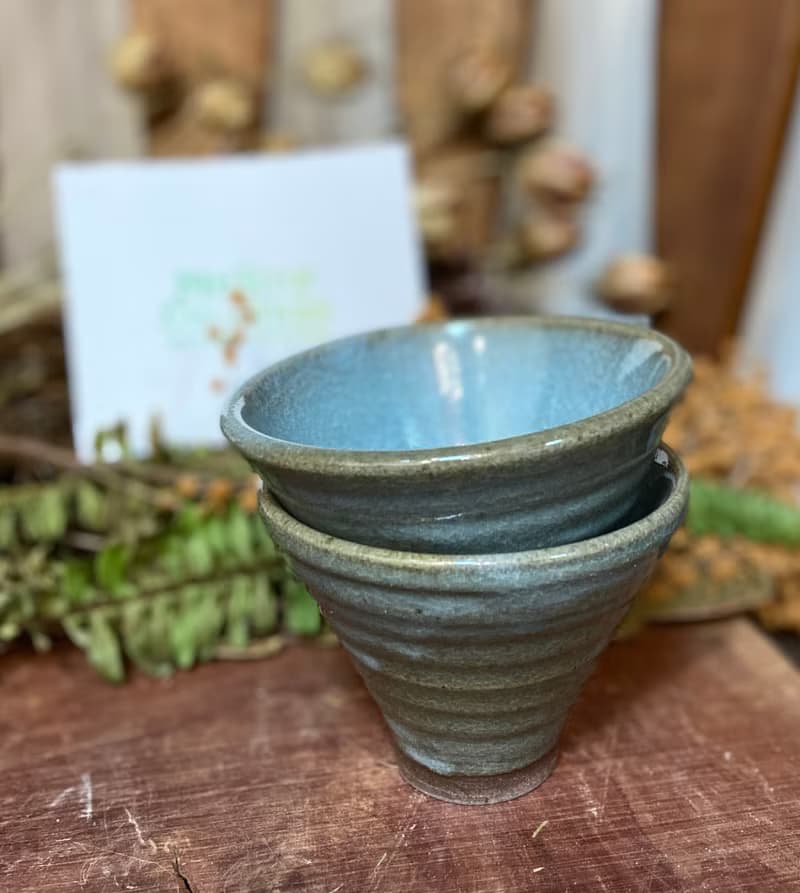 冰藍輪紋握杯/水杯/咖啡杯/酒杯