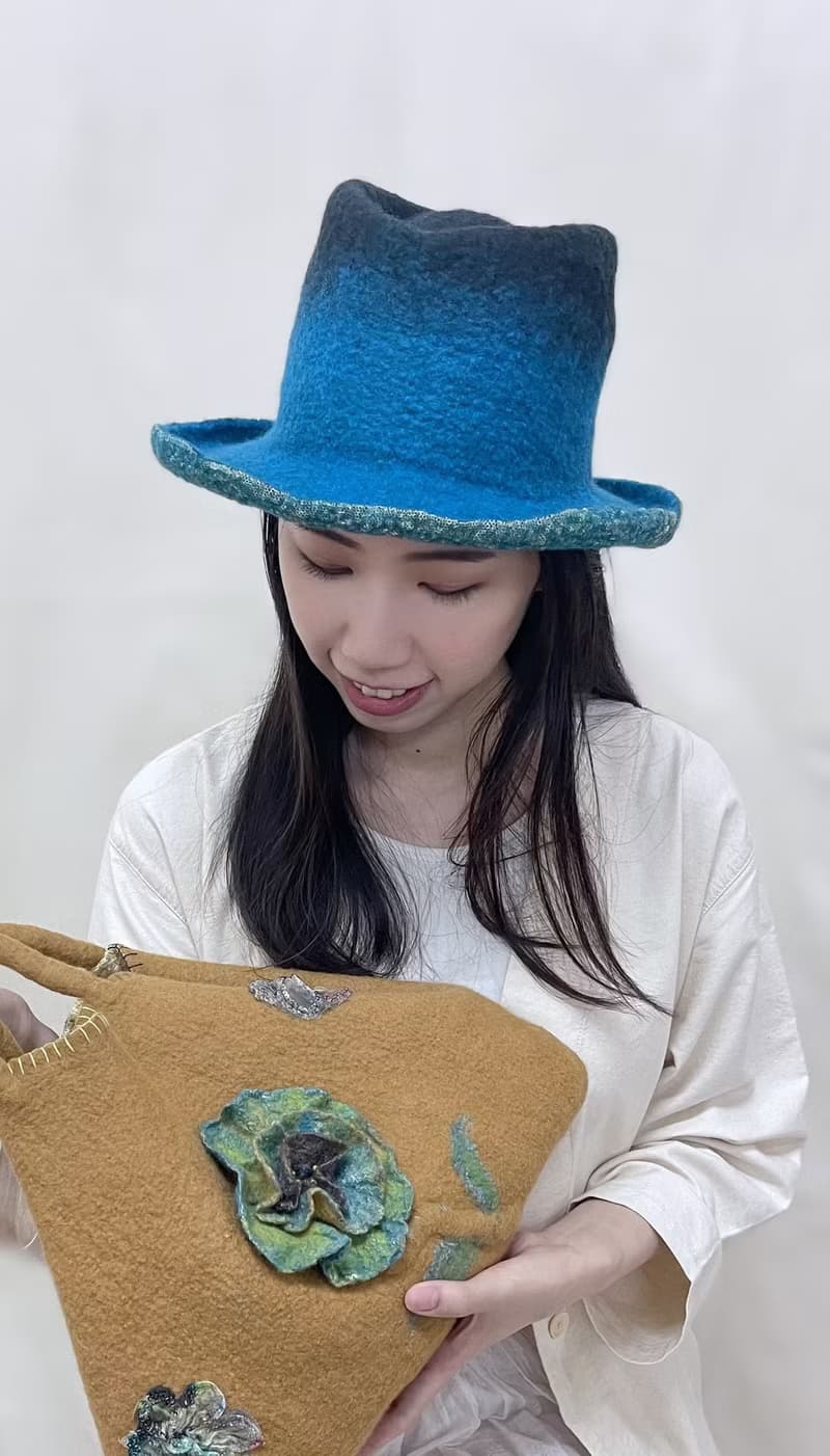 絲光美麗諾羊毛爵士帽 - 星影