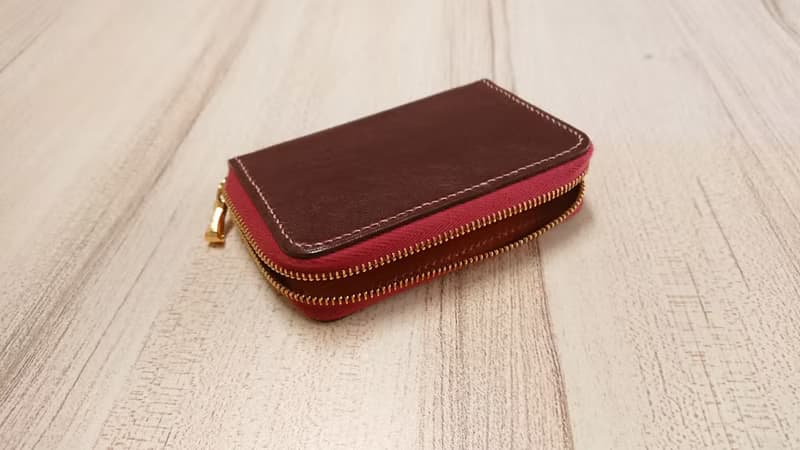 拉鏈短夾零錢包 ㄇ型拉鏈零錢包 真皮全手縫