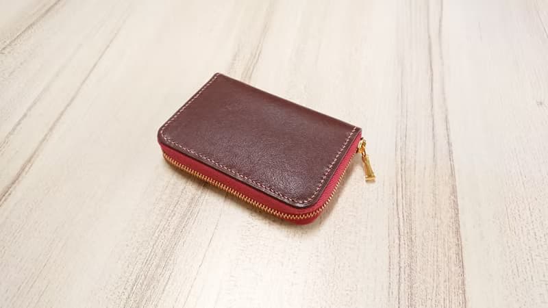 拉鏈短夾零錢包 ㄇ型拉鏈零錢包 真皮全手縫