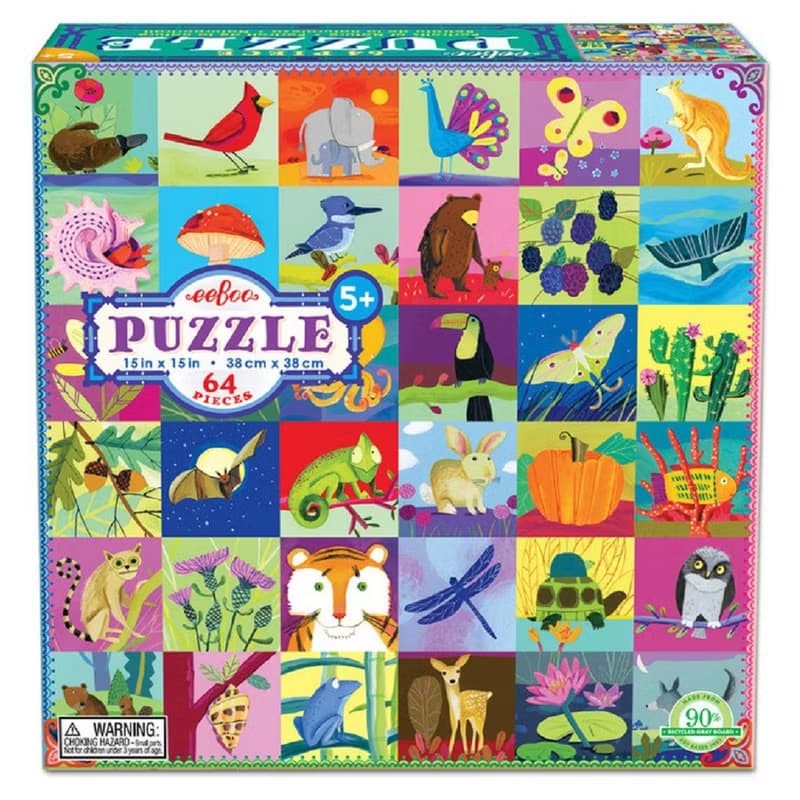 eeBoo 64片拼圖- Portraits of Nature  64 Piece Puzzle自然肖像