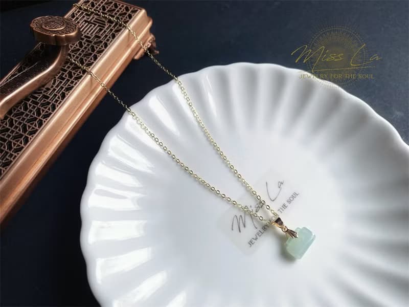 天然緬甸玉翡翠 冰種 長命百歲 長命鎖 禮物 項鍊 滿月禮 彌月禮